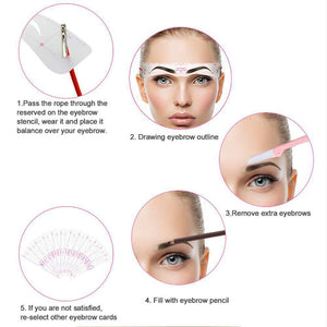Grooming Shaping Balanced Template Eyebrow Makeup 8 In1 Magic Eye Brow Class Drawing Guide Eyebrow Stencil Card Template Helper - Hye Beauty